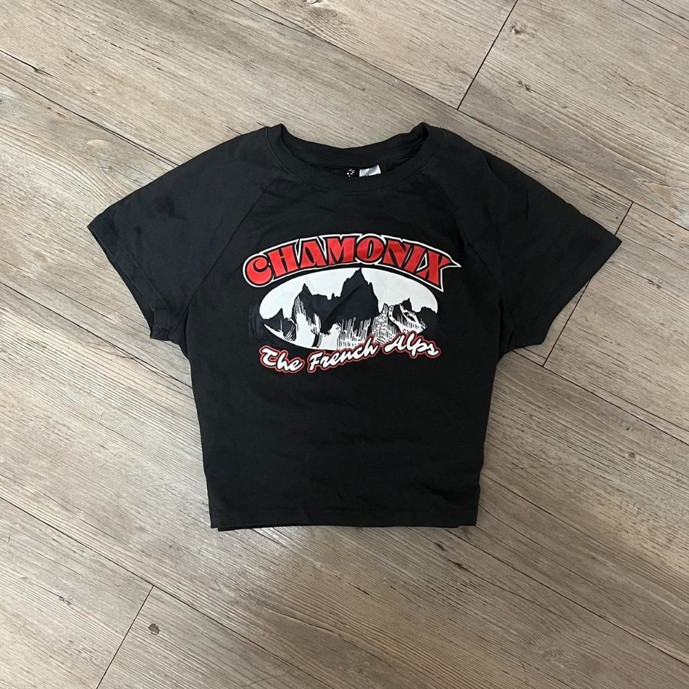 Women's Black Crop-top